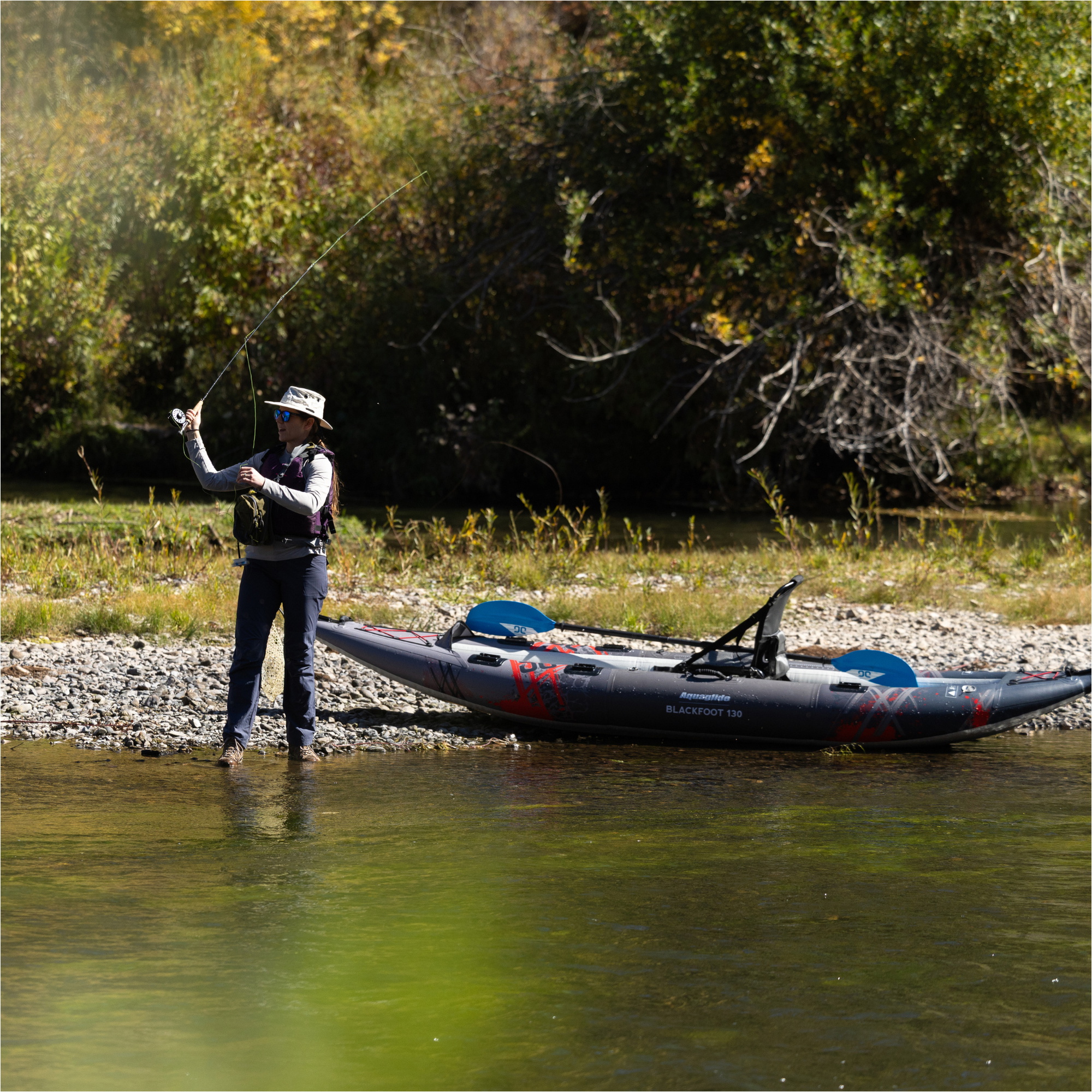 2026 Aquaglide Blackfoot Angler 130 XF 1 Person Kajak AG-K-BFXT-130